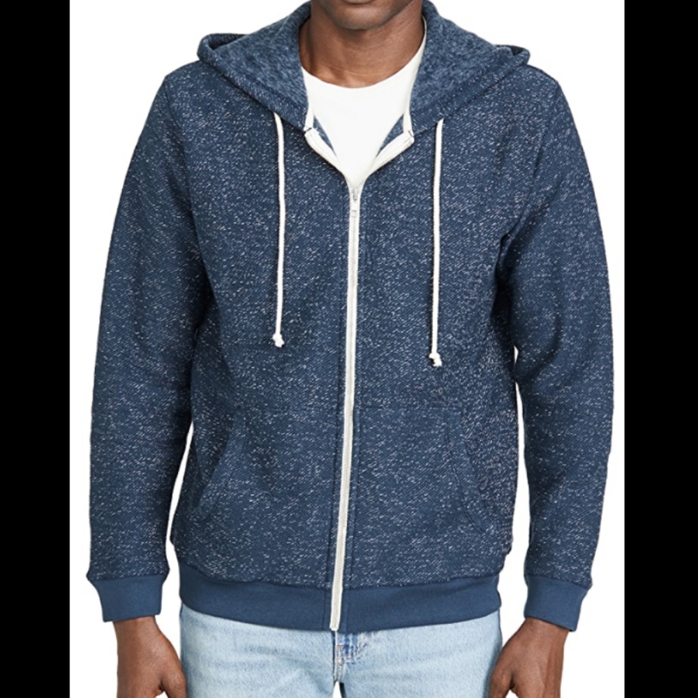 Mollusk Whale Patch Zip Up Hoodie